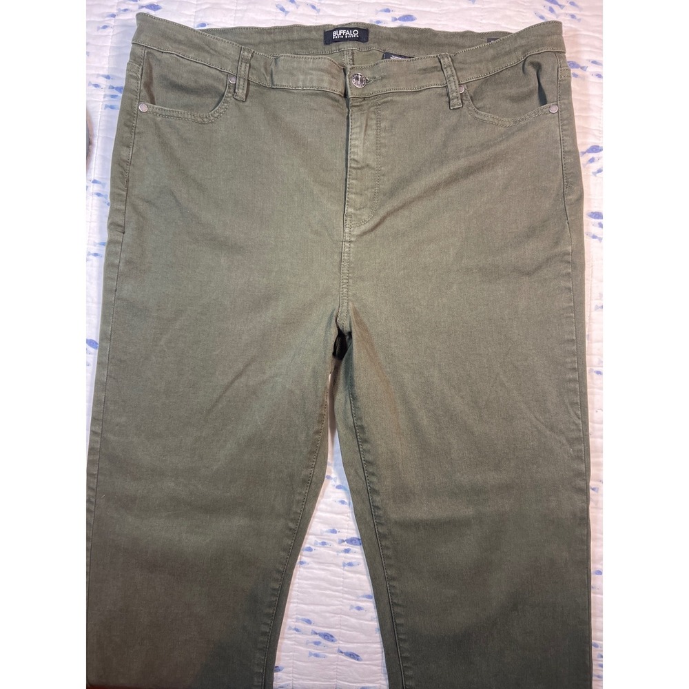 Buffalo David Bitton Mens Olive Green Stretch Slim Fit Five Pocket Pants 37x28